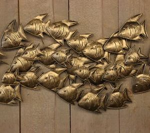aanbidden werkelijk waterval School vissen wanddecoratie goud – Zus & Zo Oostburg | Unieke cadeau's  vindt u hier!