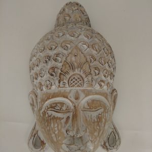herten mengsel Onafhankelijk Houten Buddha Masker whitewash 50 cm - Zus & Zo Oostburg | Unieke cadeau's  vindt u hier!