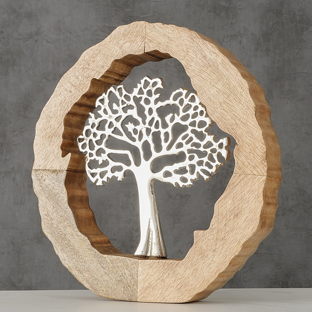 geluk Vlak Uitroepteken Decoratie Boom rond H34cm Mangohout/alu nikkel – Zus & Zo Oostburg | Unieke  cadeau's vindt u hier!