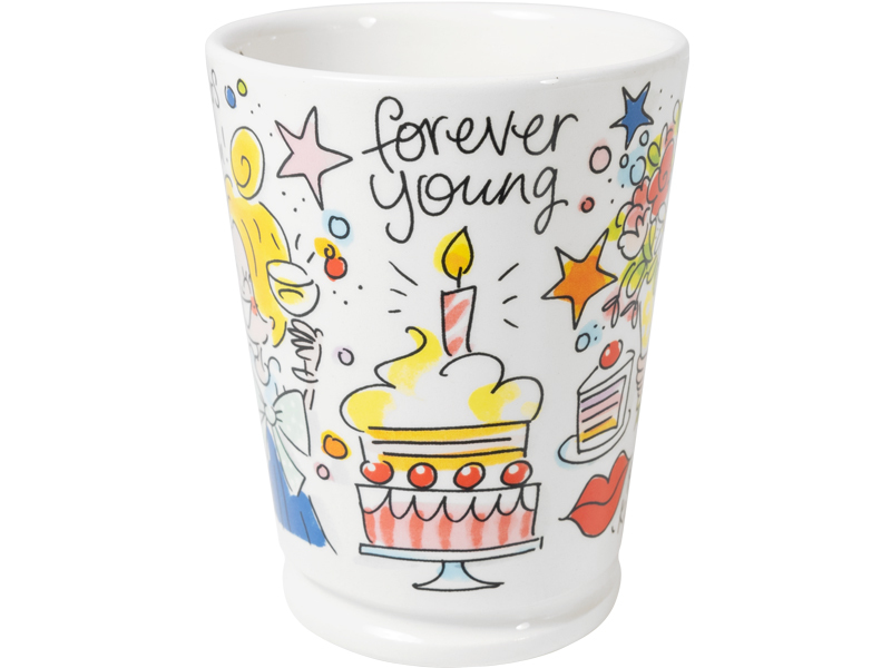 Blond Amsterdam XL beker FOREVER YOUNG – Zus & Oostburg | Unieke cadeau's vindt u