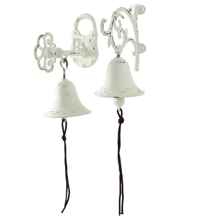Decorative object Elle, 2 ass., H 15 cm, Metal, White cast iron white